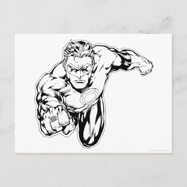 Postal Estilo cómico - suene en el frente, blanco y negro (Anverso)