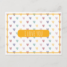 Postal Estilo Corazones Lindos 2