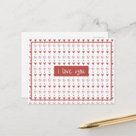 Postal Estilo Corazones Lindos 3