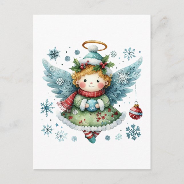 Postal Estilo Cute Angel Folk (Anverso)