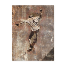 Estilo de arte de la calle Skateboarder