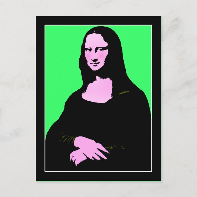Postal Estilo de arte pop de Mona Lisa (Anverso)