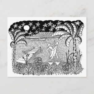 Postal Estilo de baile de playa