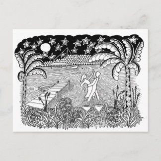 Postal Estilo de baile de playa