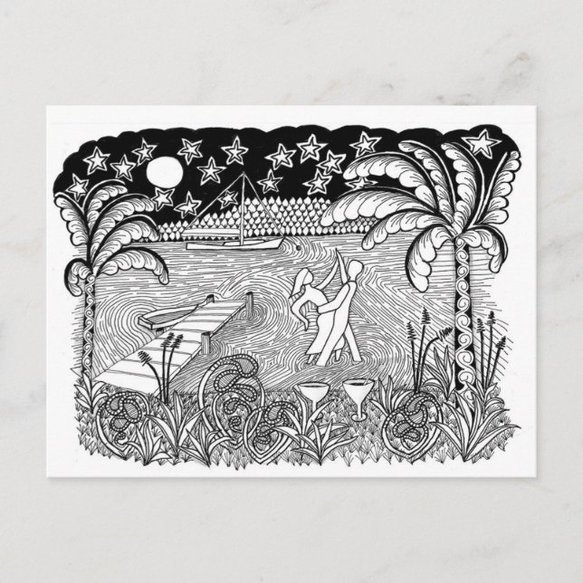 Postal Estilo de baile de playa (Anverso)