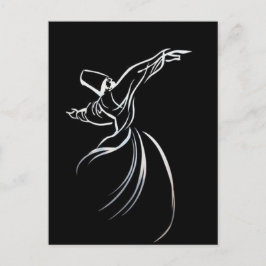 Postal Estilo De Calligrafía De Dibujo De Línea Dervish E