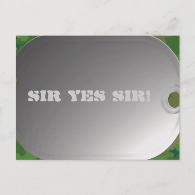 Postal Estilo de camo Dog Tag (Anverso)