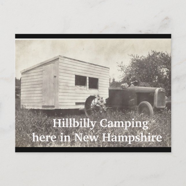 Postal Estilo de camping Hillbilly, (Anverso)