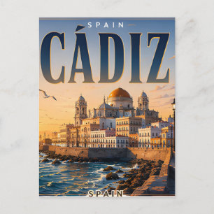 Postal 🌊 Estilo de Ciudad Costera Moderna de Cádiz 🌊