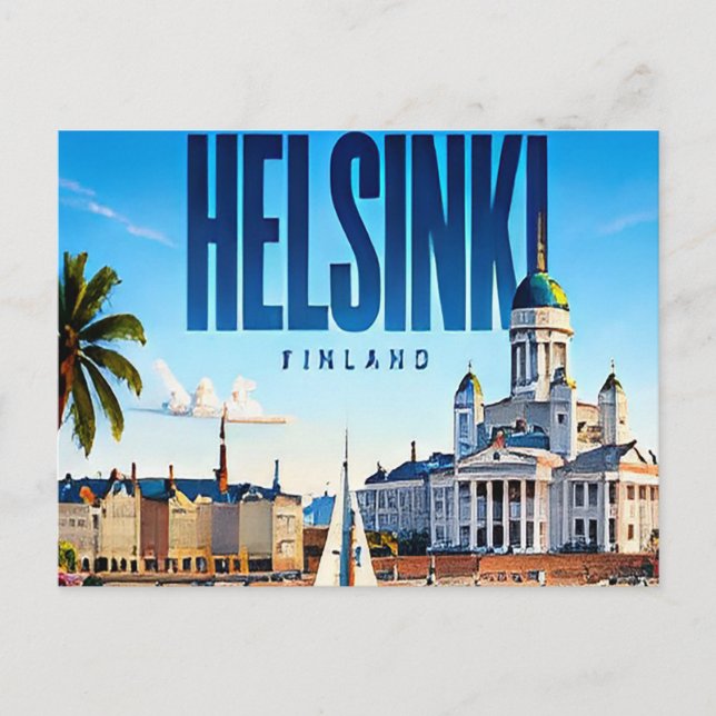 Postal ❄️ Estilo de ciudad costera moderna de Helsinki ❄️ (Anverso)