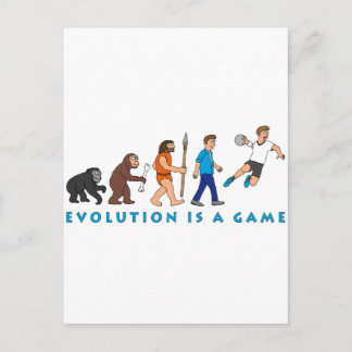 Postal Estilo de cómico de balonmano de evolución