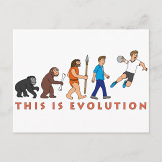 Postal Estilo de cómico de balonmano de evolución