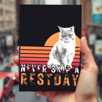 Estilo de diseño de gato angustiado día de descans
