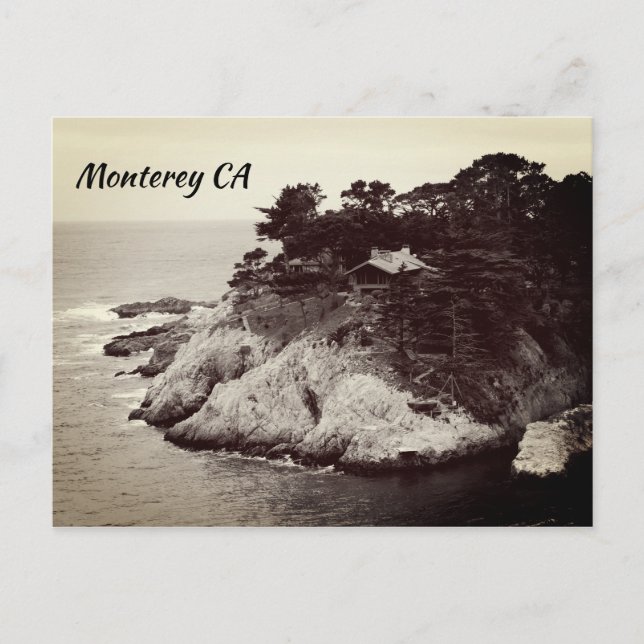 Postal Estilo de época de Monterey California (Anverso)