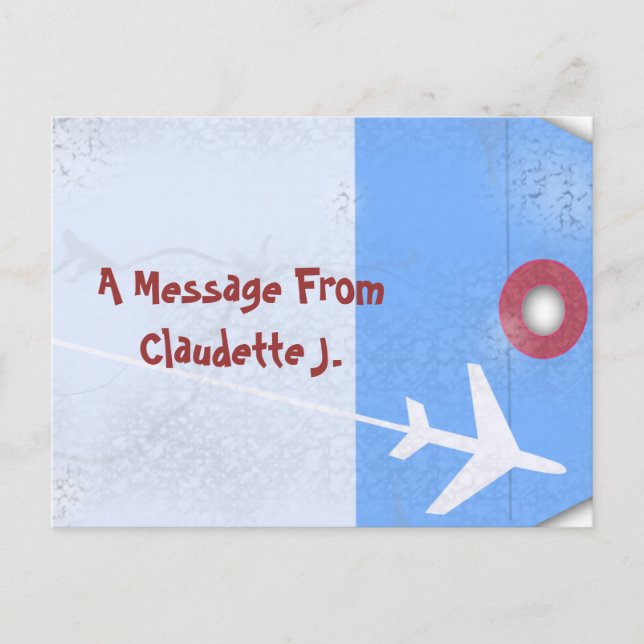 Postal Estilo de etiqueta de equipaje (Anverso)