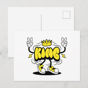 Postal Estilo de graffiti de la corona en King Street