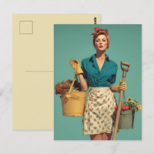 Postal Estilo de Jardín Vintage Confianza