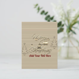 Postal Estilo de la cosecha Feliz Navidad