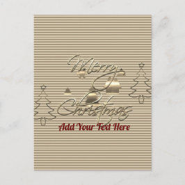 Postal Estilo de la cosecha Feliz Navidad