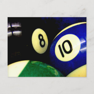 Postal Estilo de las bolas de mesa de billar