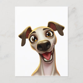 Postal Estilo de Personalizado Happy Whippet