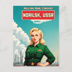 Postal Estilo de propaganda retro soviética URSS comunism