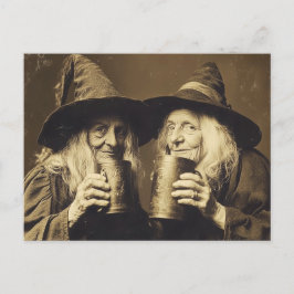 Postal Estilo de retrato de sepia de bruja victoriana 10