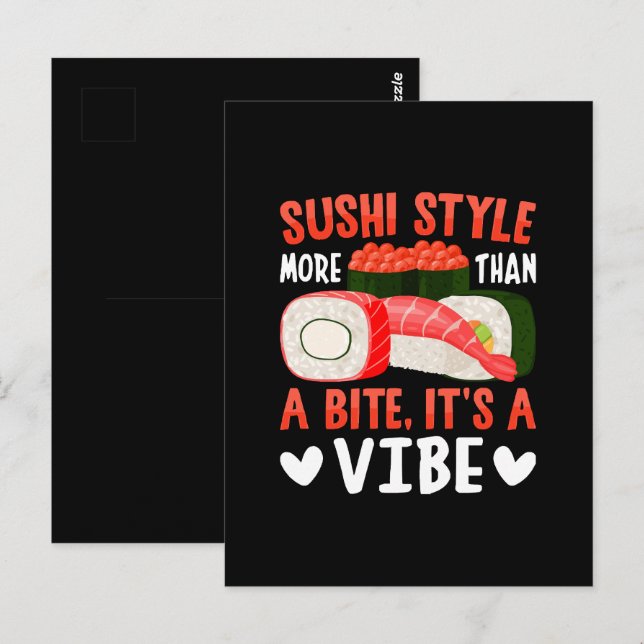 Postal Estilo de sushi más que un bocado (Anverso / Reverso)