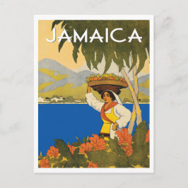 Postal Estilo de viaje vintage de Jamaica
