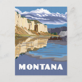 Postal Estilo de viaje vintage de Montana