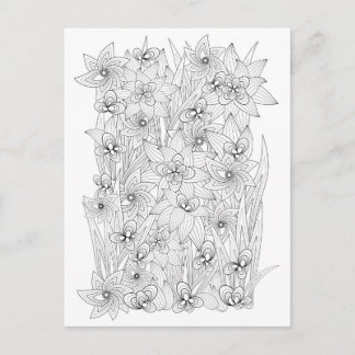 Postal Estilo del libro de color