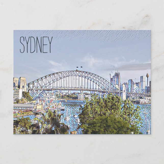 Postal estilo del puerto de sydney (Anverso)