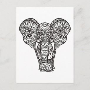 Postal Estilo elefante decorativo