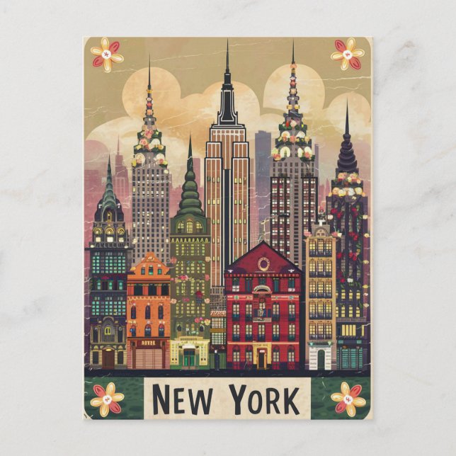 Postal estilo lindo nueva york (Anverso)