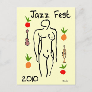 Postal Estilo Matisse del Festival de Jazz