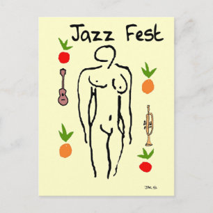 Postal Estilo Matisse del Festival de Jazz