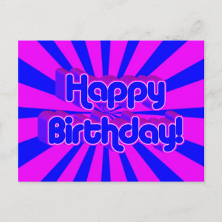 Postal Estilo retro de la bienvenida de cumpleaños