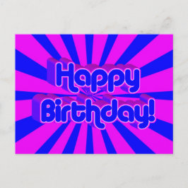 Postal Estilo retro de la bienvenida de cumpleaños