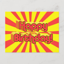 Postal Estilo retro de la bienvenida de cumpleaños