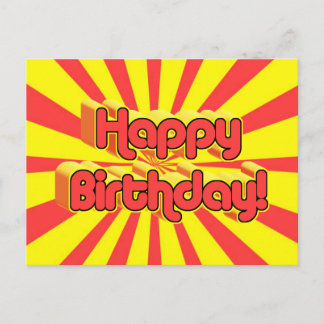 Postal Estilo retro de la bienvenida de cumpleaños