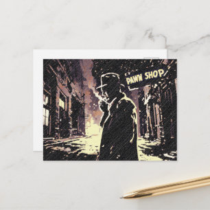 Postal Estilo Retro de Prenda de la Casa de Empeño Urbano
