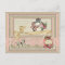 Postal estilo scrapbooking encaje mariposa cerezas