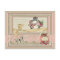 Postal estilo scrapbooking encaje mariposa cerezas