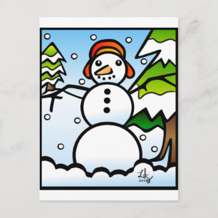 Postal estilo Snowman Tiffany