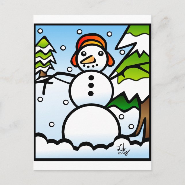 Postal estilo Snowman Tiffany (Anverso)