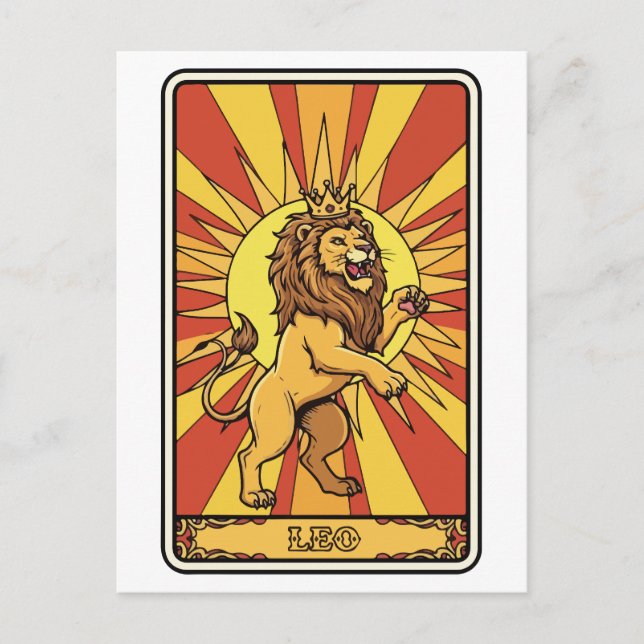 Postal Estilo Tarot de Ilustracion Zodiac (Anverso)