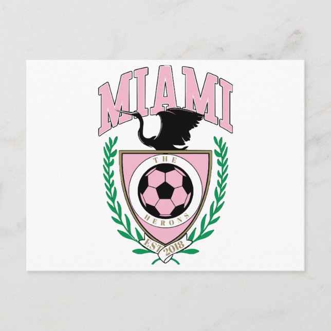 Postal Estilo universitario de fútbol de Miami (Anverso)