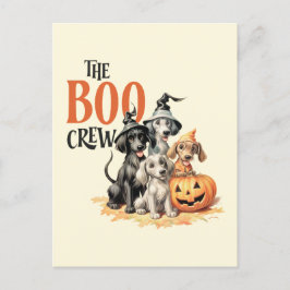 Postal Estilo Vintage de mediados del siglo "The Boo Crew