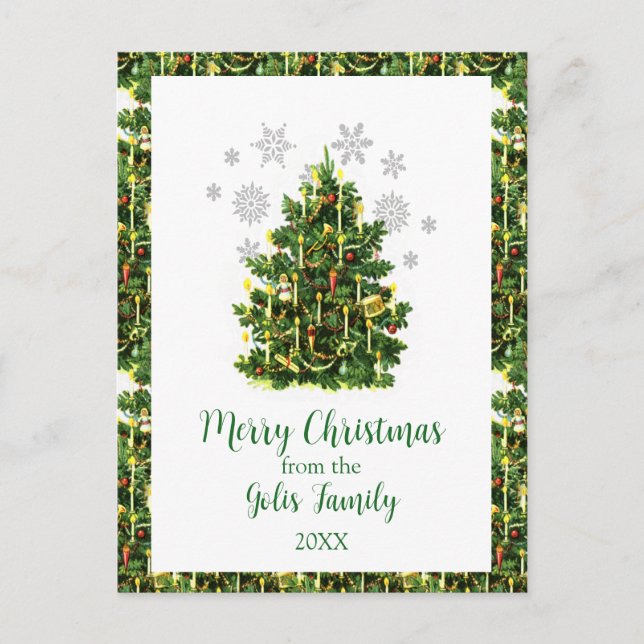 Postal Estilo Vintage Feliz Navidad  (Anverso)