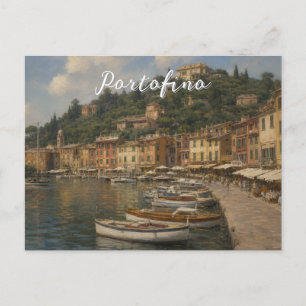 Postal Estilo Vintage Portofino Genova Italia
